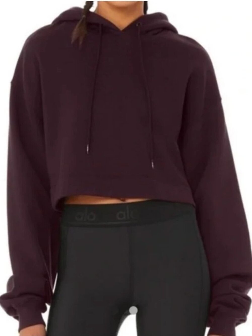 Alo Bae Hoodie in Oxblood
